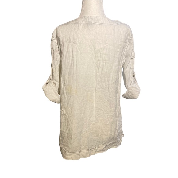 Lauren Ralph Lauren smock tunic white linen size Medium - Picture 7 of 7